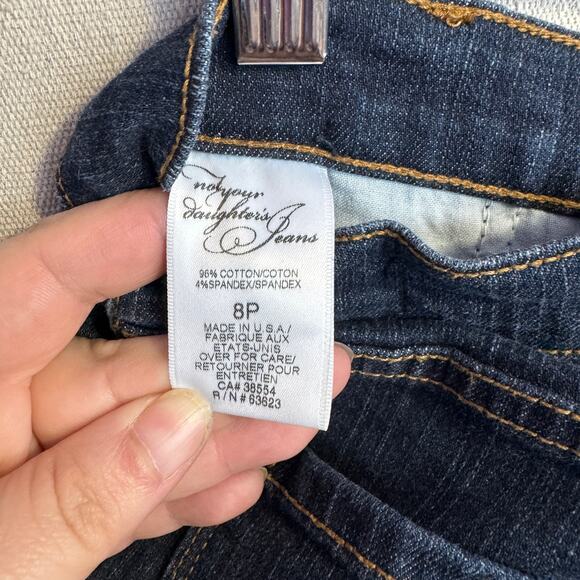 NYDJ Premium Denim Size 8P Blue Straight Leg Jeans with Pockets - Picture 7 of 11